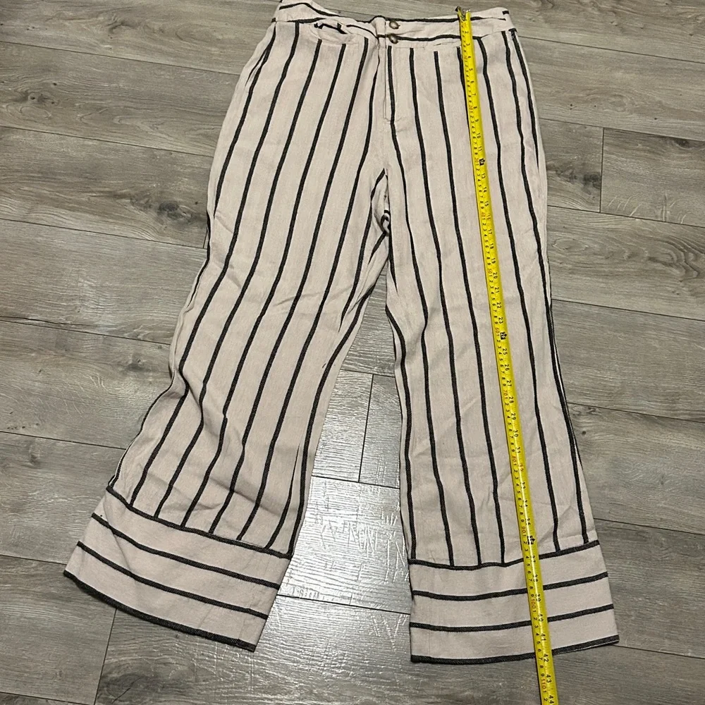 NWT Tahari Black and White Striped Wide Leg Pants - Picture 8 of 14